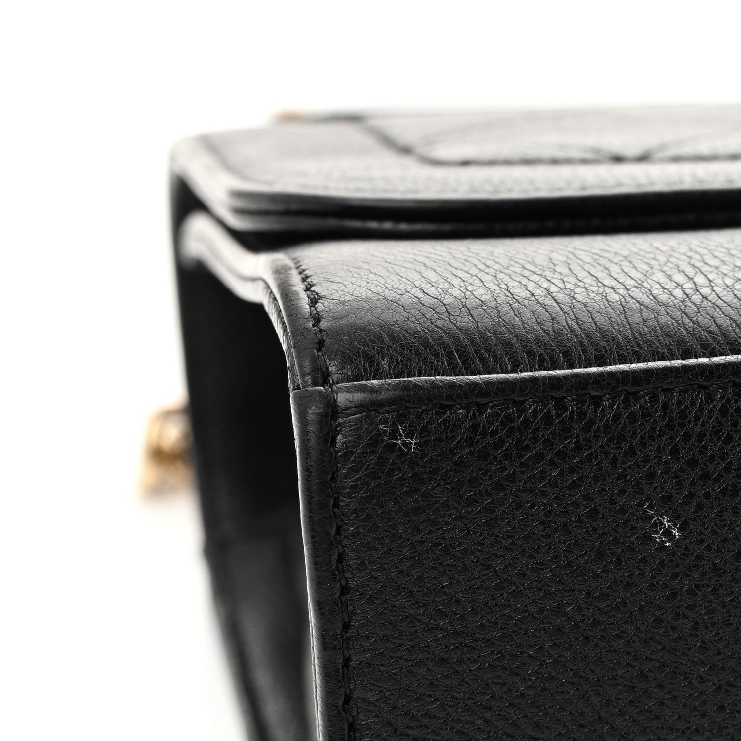 Chanel Grained Calfskin Quilted Medium Label Click Flap Bag Black 11 of 14