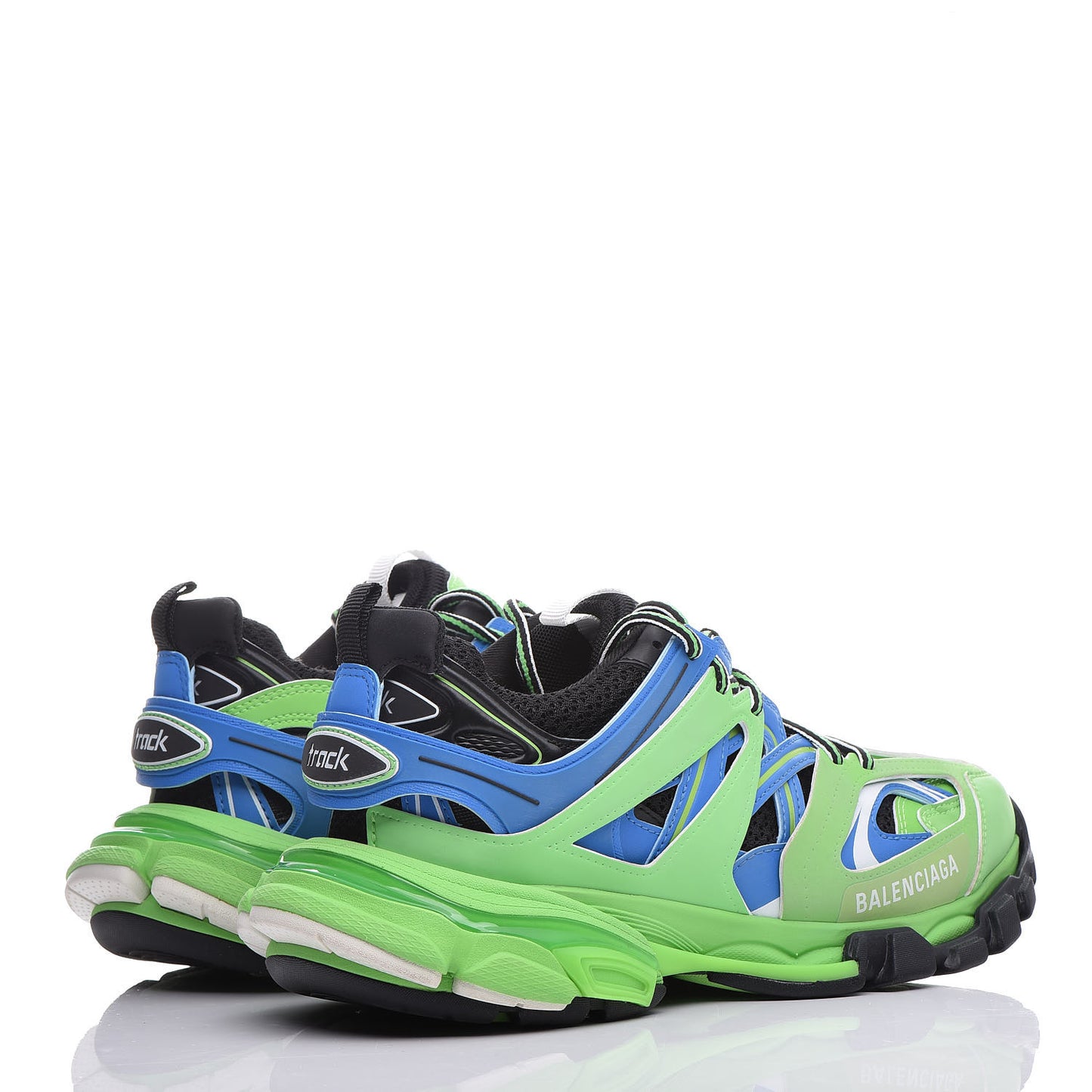 Mesh Nylon Metallic Fabric Womens Track Sneakers 38 Blue Green