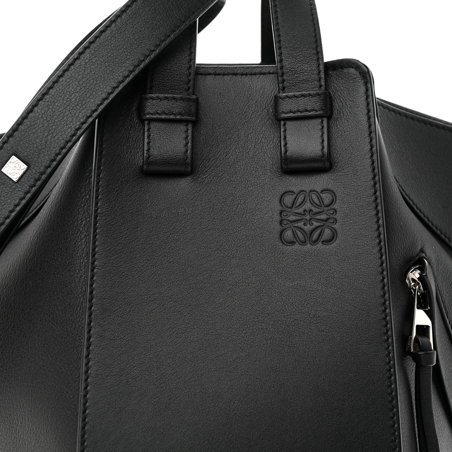 Calfskin Small Hammock Shoulder Bag Black
