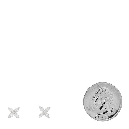 Tiffany Platinum Diamond .64ct Small Victoria Earrings 2 of 5