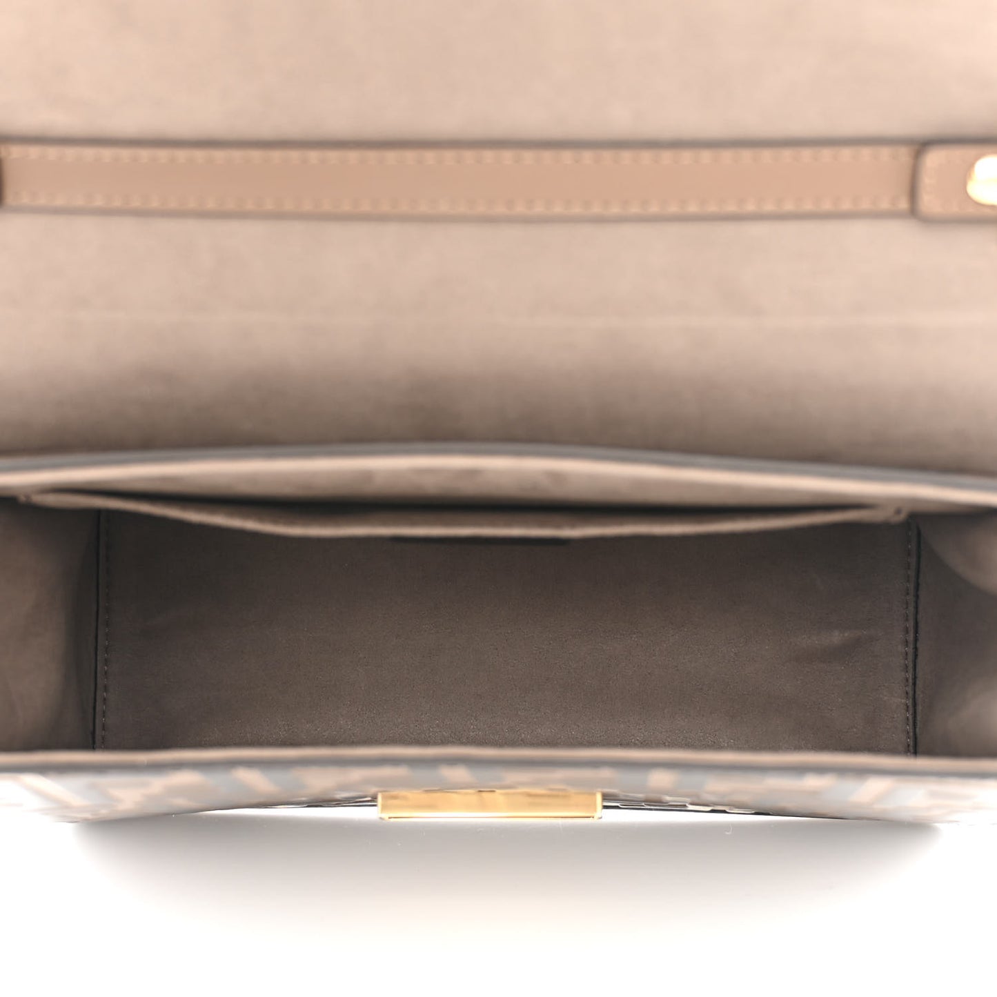 Vitello Century F is Fendi Bi-Color FF 1974 Embossed Kan I Shoulder Bag Maya Black