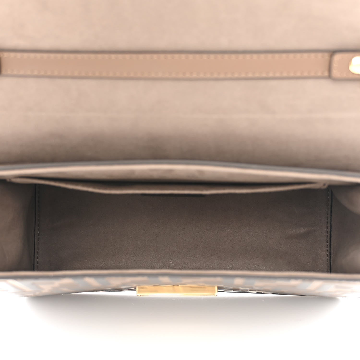 Fendi Vitello Century F is Fendi Bi-Color FF 1974 Embossed Kan I Shoulder Bag Maya Black 5 of 11