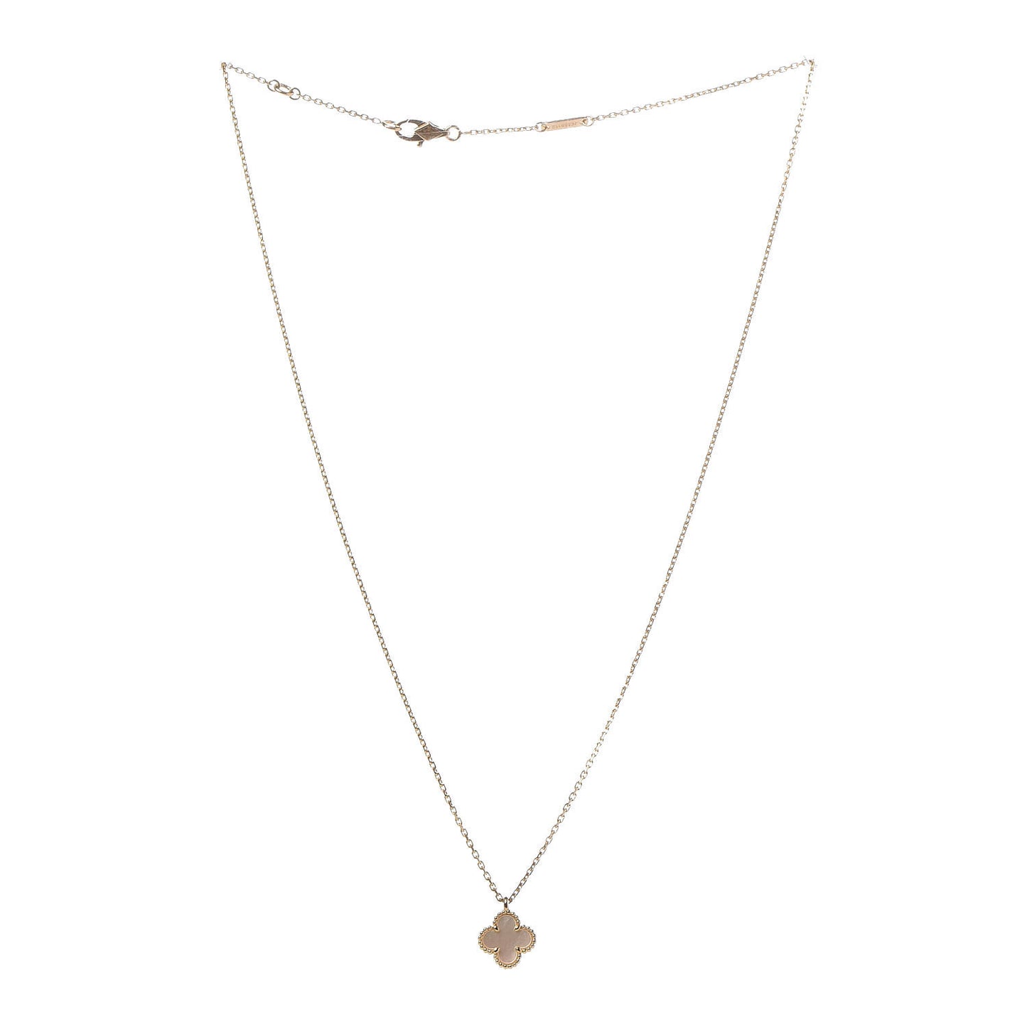 18K Yellow Gold Mother of Pearl Sweet Alhambra Pendant Necklace