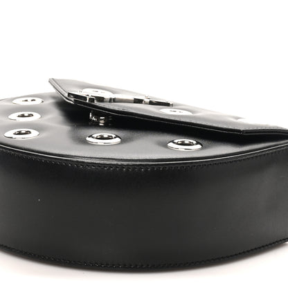 Saint Laurent Box Calfskin Grommet Crossbody Bag Black 9 of 9