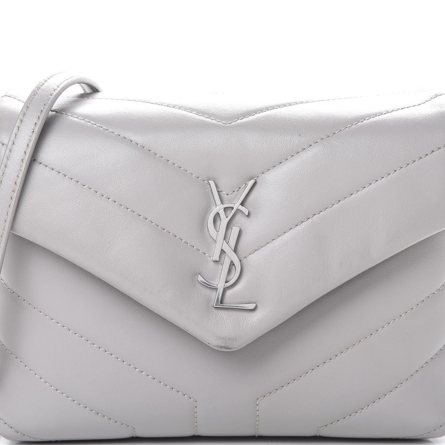 Calfskin Y Quilted Monogram Toy Loulou Satchel Granite