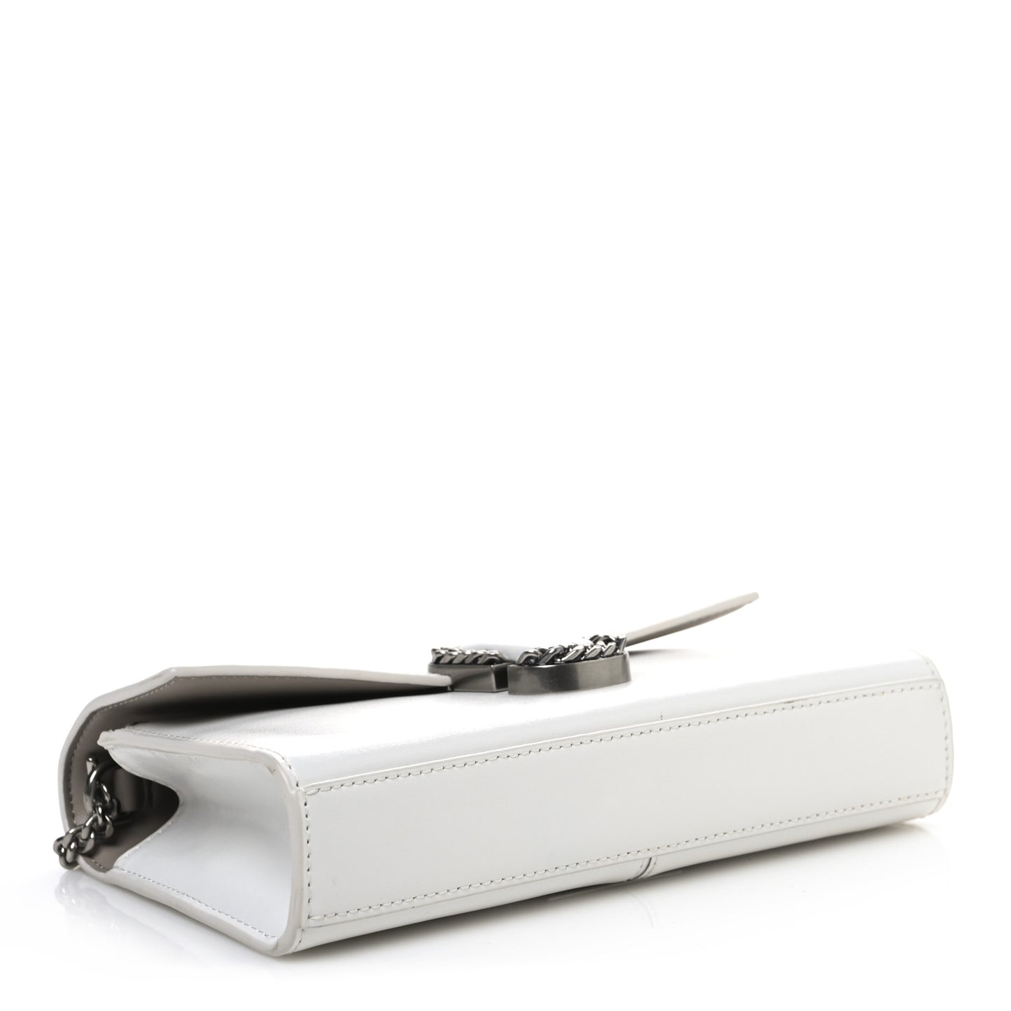 Calfskin Saint Marc Chain Wallet White