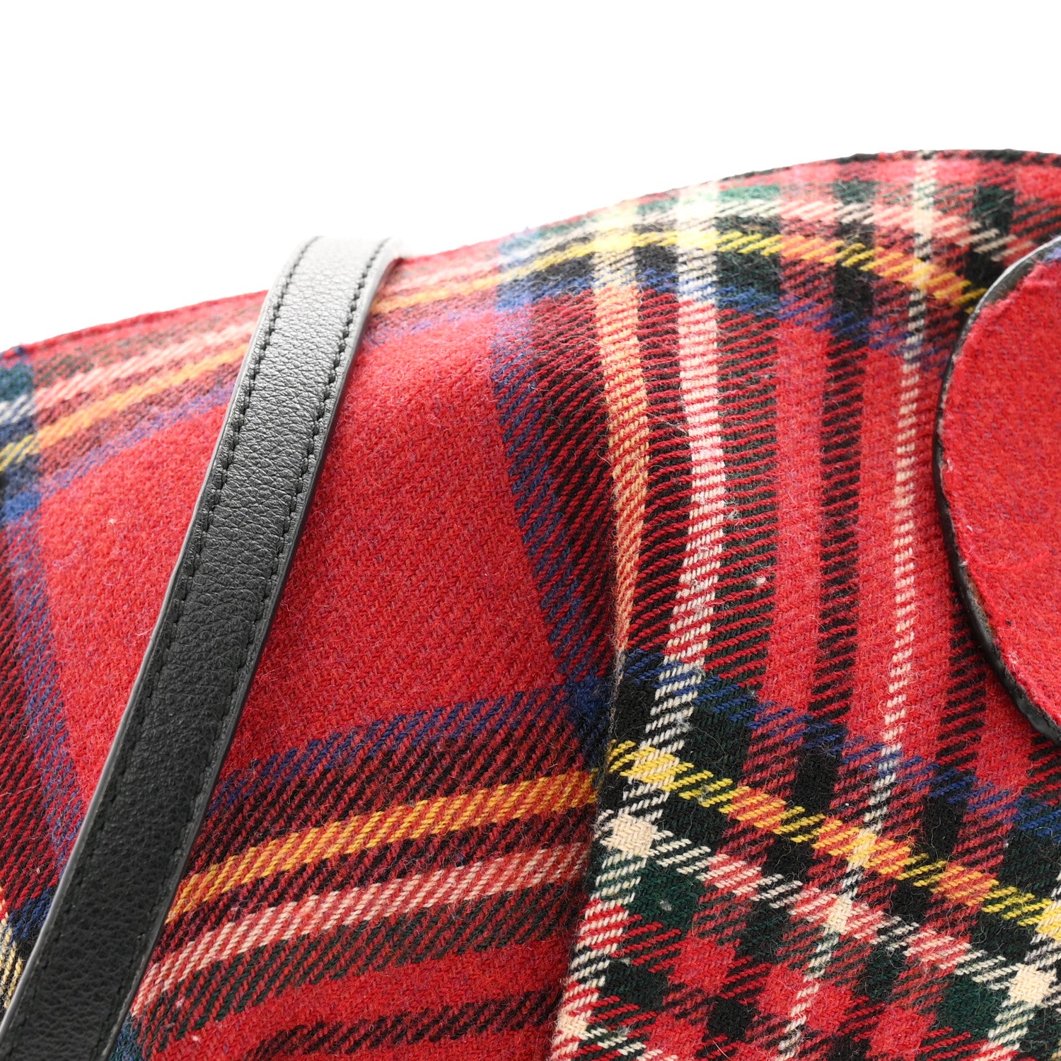 Loewe Wool Calfskin Mini Elephant Crossbody Bag Red Tartan 7 of 9