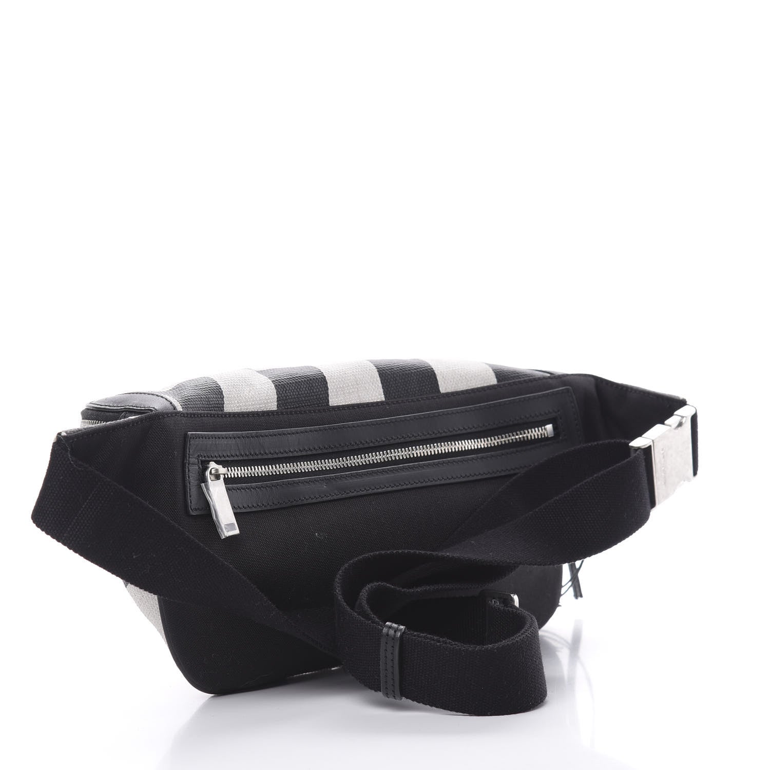 Saint Laurent Canvas Classic Belt Bag Black White 3 of 10