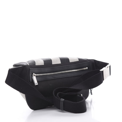 Saint Laurent Canvas Classic Belt Bag Black White 3 of 10