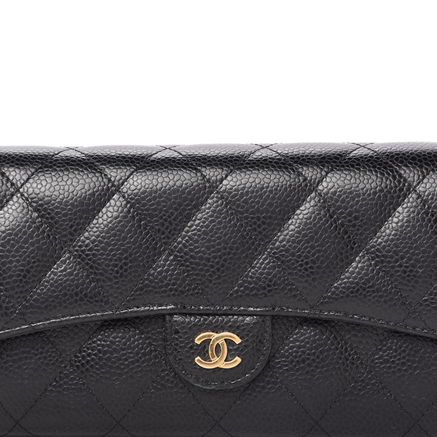 Chanel Caviar Quilted Large Gusset Flap Wallet Black 11 of 11