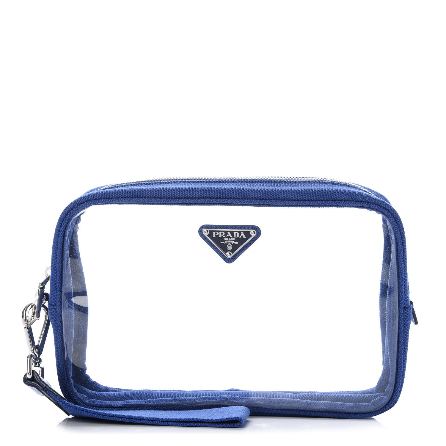 Prada Plexiglass Canapa Pouch Cobalto 1 of 9