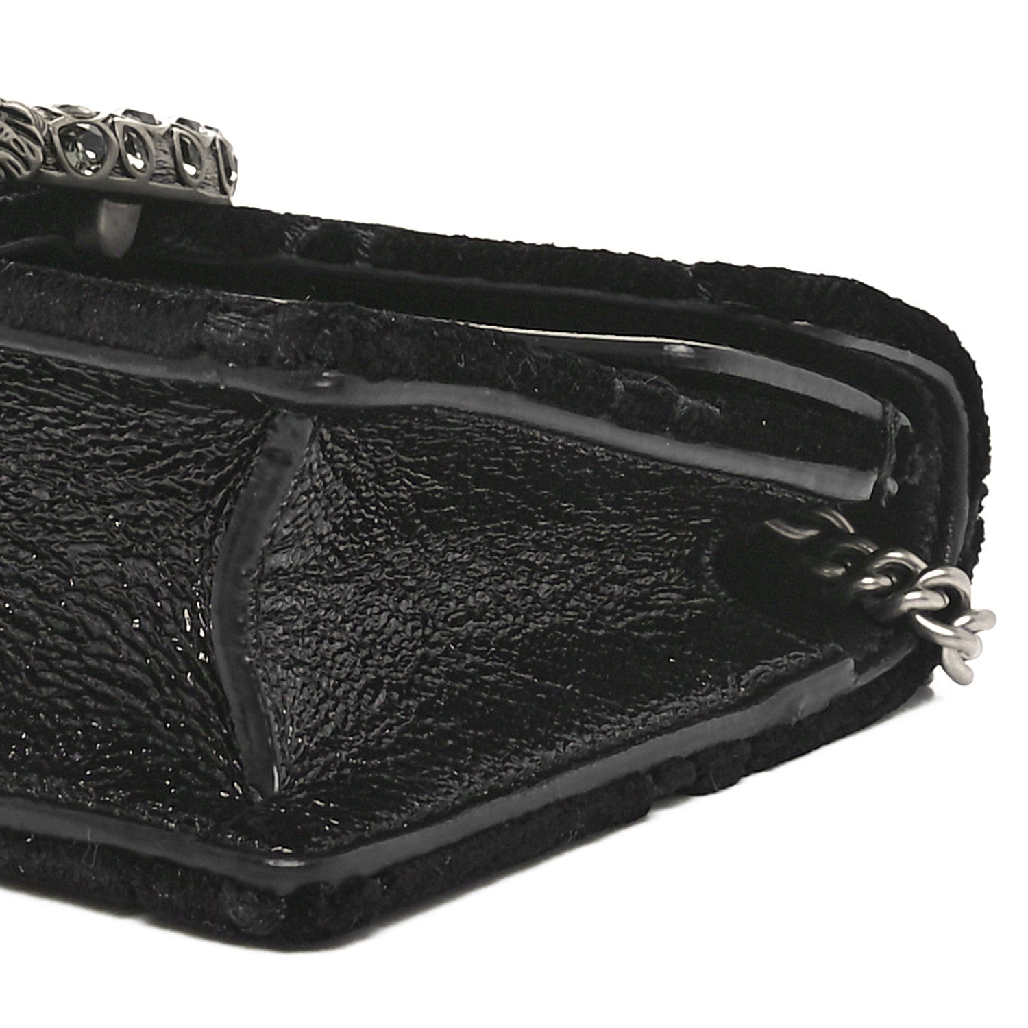 Gucci Velvet GG Monogram Super Mini Dionysus Shoulder Bag Black 9 of 9