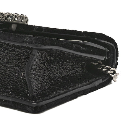 Gucci Velvet GG Monogram Super Mini Dionysus Shoulder Bag Black 9 of 9