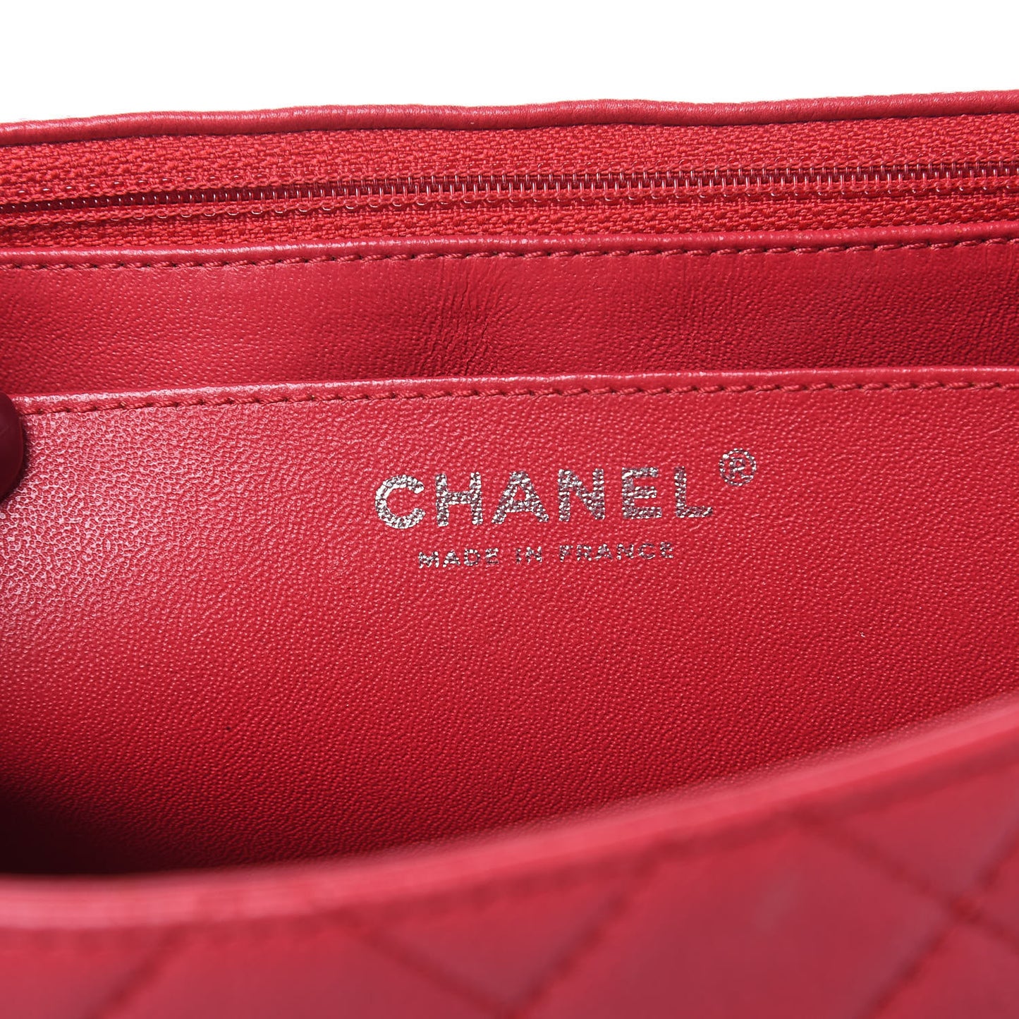 Washed Caviar Quilted Jumbo Single Flap Fuchsia