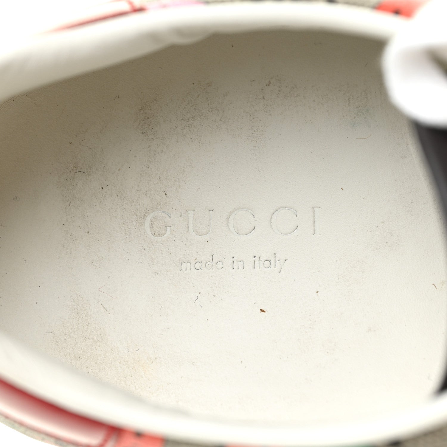 Gucci GG Supreme Monogram Strawberry Web Womens Ace Sneakers 39.5 Beige Multicolor Red Green 12 of 18