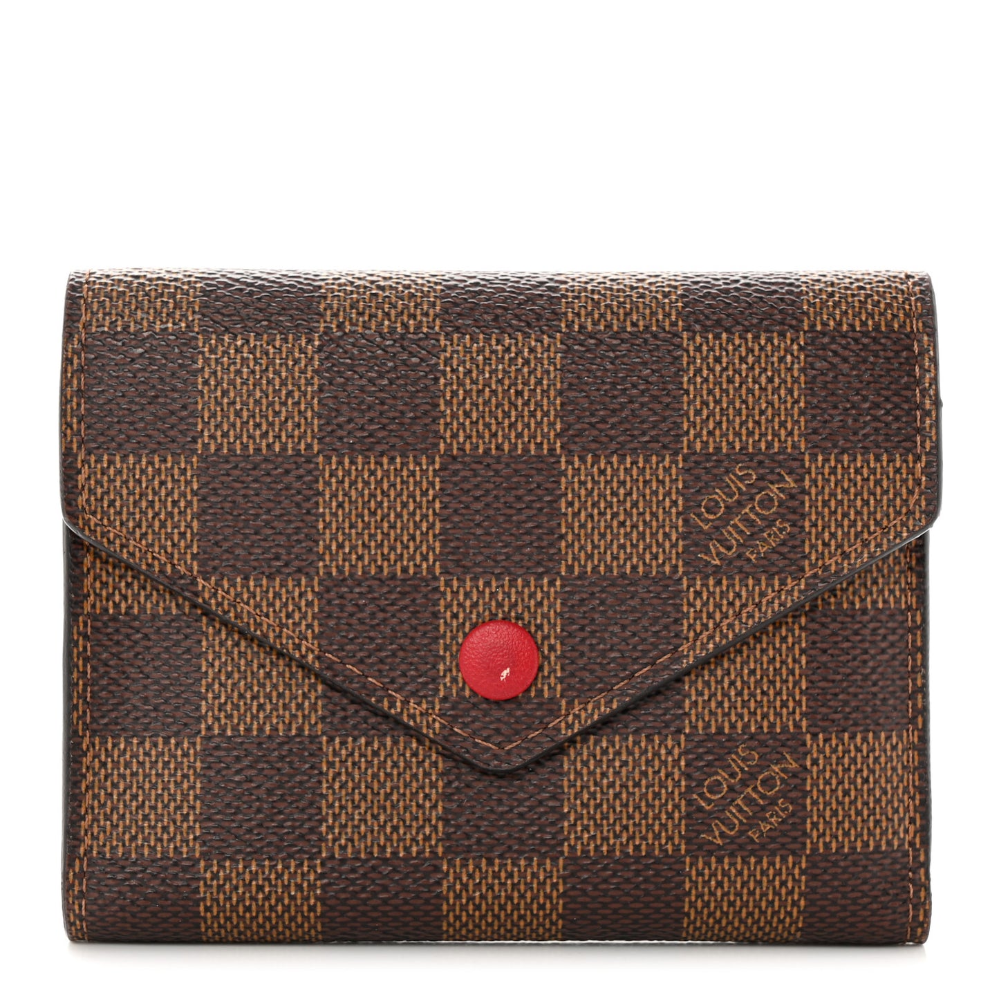 Damier Ebene Victorine Wallet Red