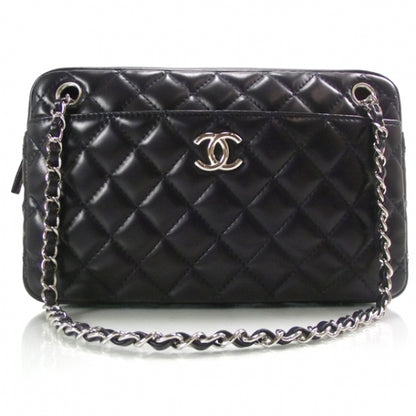Chanel Lambskin Quilted Camera Case Navy 1 of 10