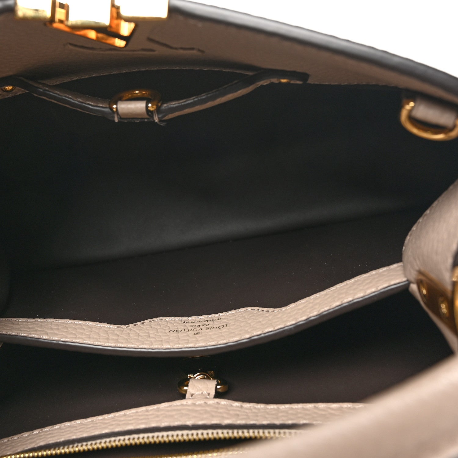 Louis Vuitton Taurillon Capucines BB Galet 5 of 10