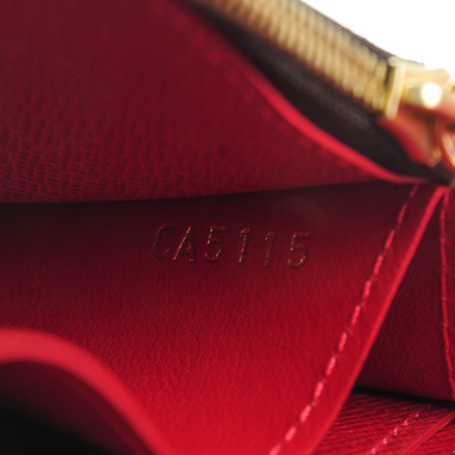 Louis Vuitton Damier Ebene Caissa Wallet Cherry 7 of 7