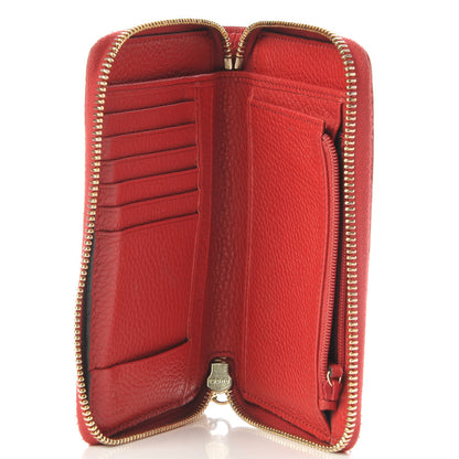 Gucci Pebbled Calfskin Medium Soho Zip Around Wallet Red 5 of 7