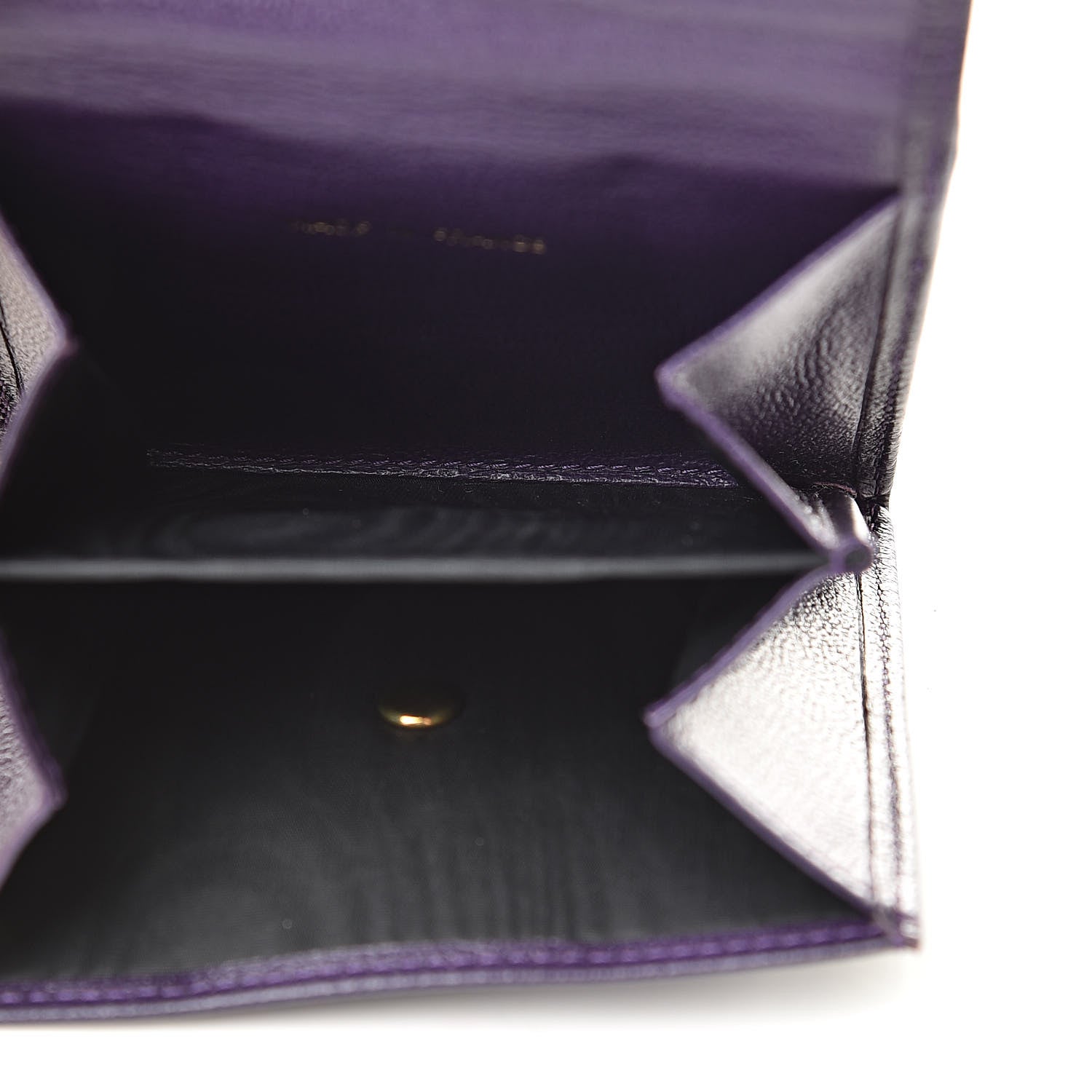 Chanel Goatskin Compact Double Sided Wallet Purple 6 of 12
