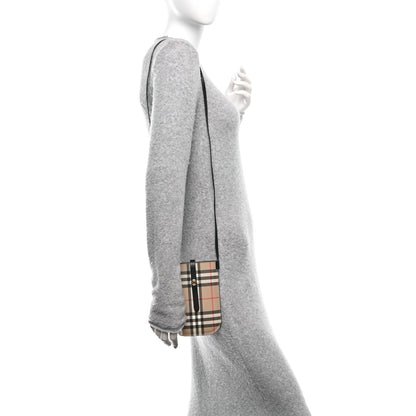 Burberry E-Canvas Calfskin Vintage Check Anne Phone Case With Strap Archive Beige 2 of 10