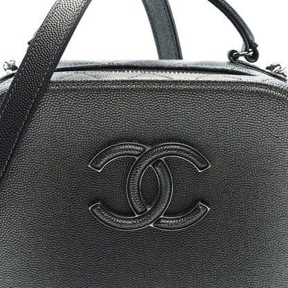 Chanel Metallic Caviar Small Coco Curve Vanity Bag Black Ruthenium 15 of 19