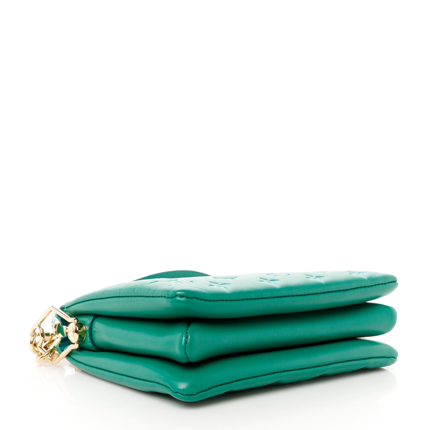 Lambskin Embossed Monogram Coussin BB Emeraude