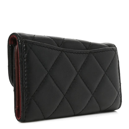 Chanel Lambskin Quilted 6 Key Holder Black 3 of 9