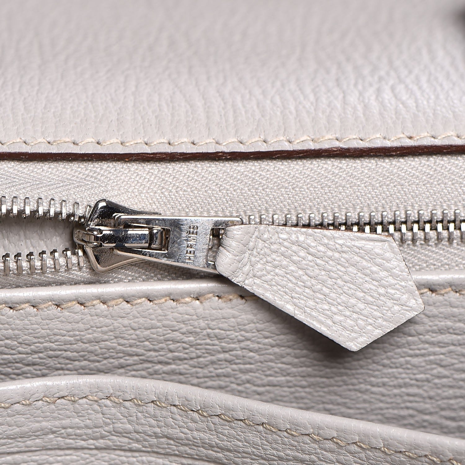 Hermes Togo Horeshoe Birkin 35 Etain Gris Perle 24 of 37