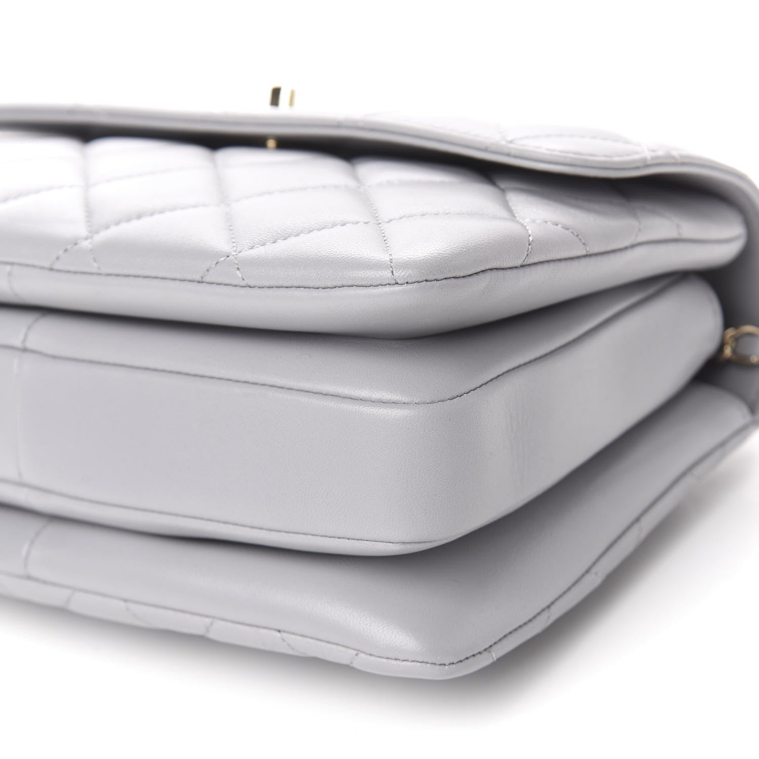 Chanel Lambskin Quilted Small Trendy CC Flap Dual Handle Bag Grey 10 of 14