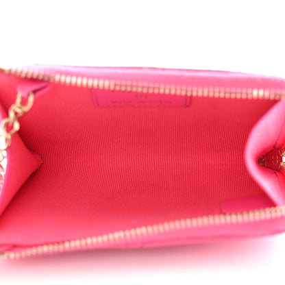 Chanel Caviar Quilted Zipped Key Holder Case Pink 5 of 12