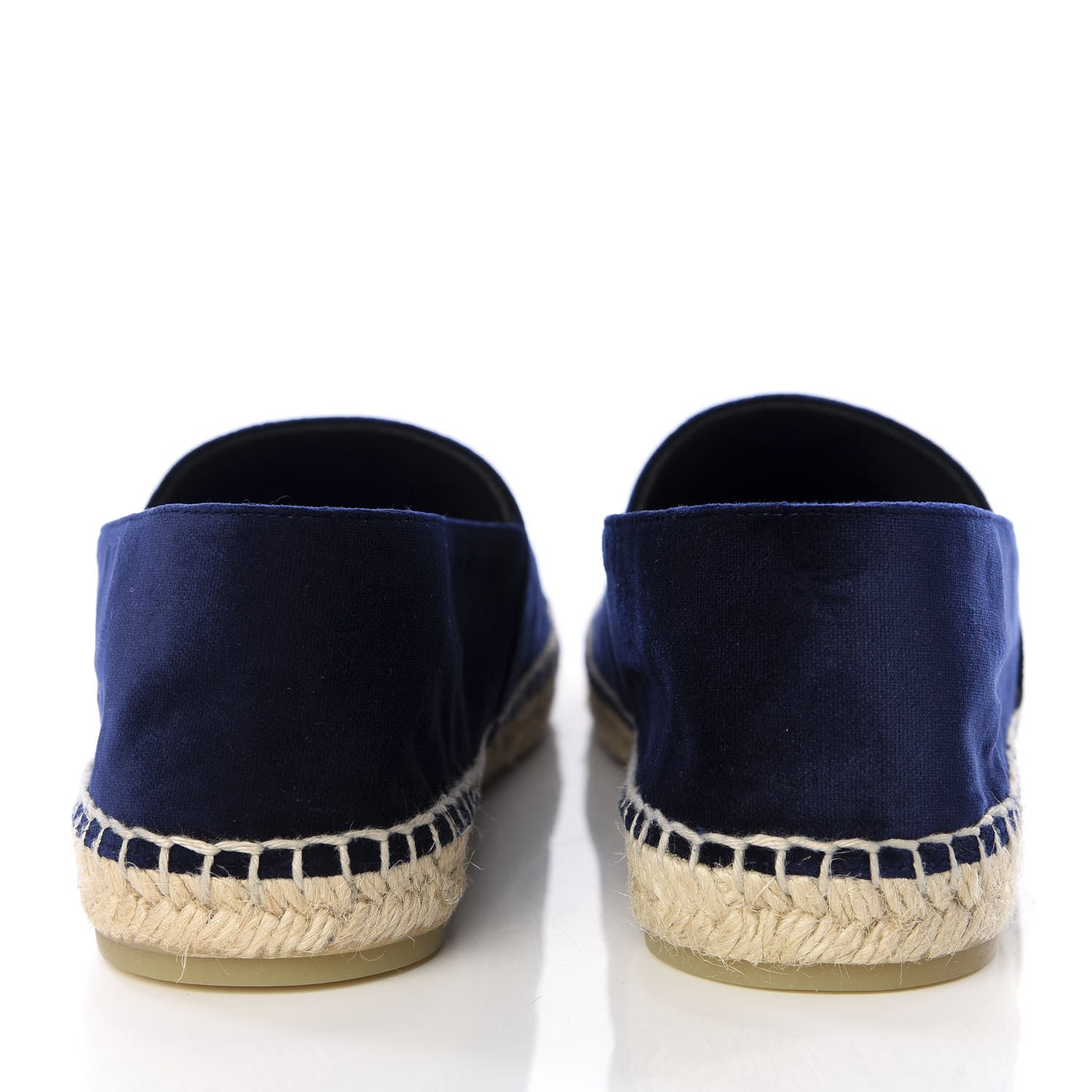 Chanel Velvet Logo Espadrilles 39 Navy Black 6 of 10