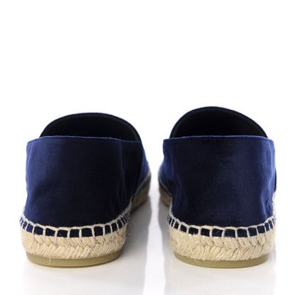 Chanel Velvet Logo Espadrilles 39 Navy Black 6 of 10