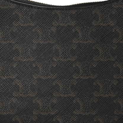 Celine Triomphe Canvas Calfskin Ava Shoulder Bag Tan 9 of 11