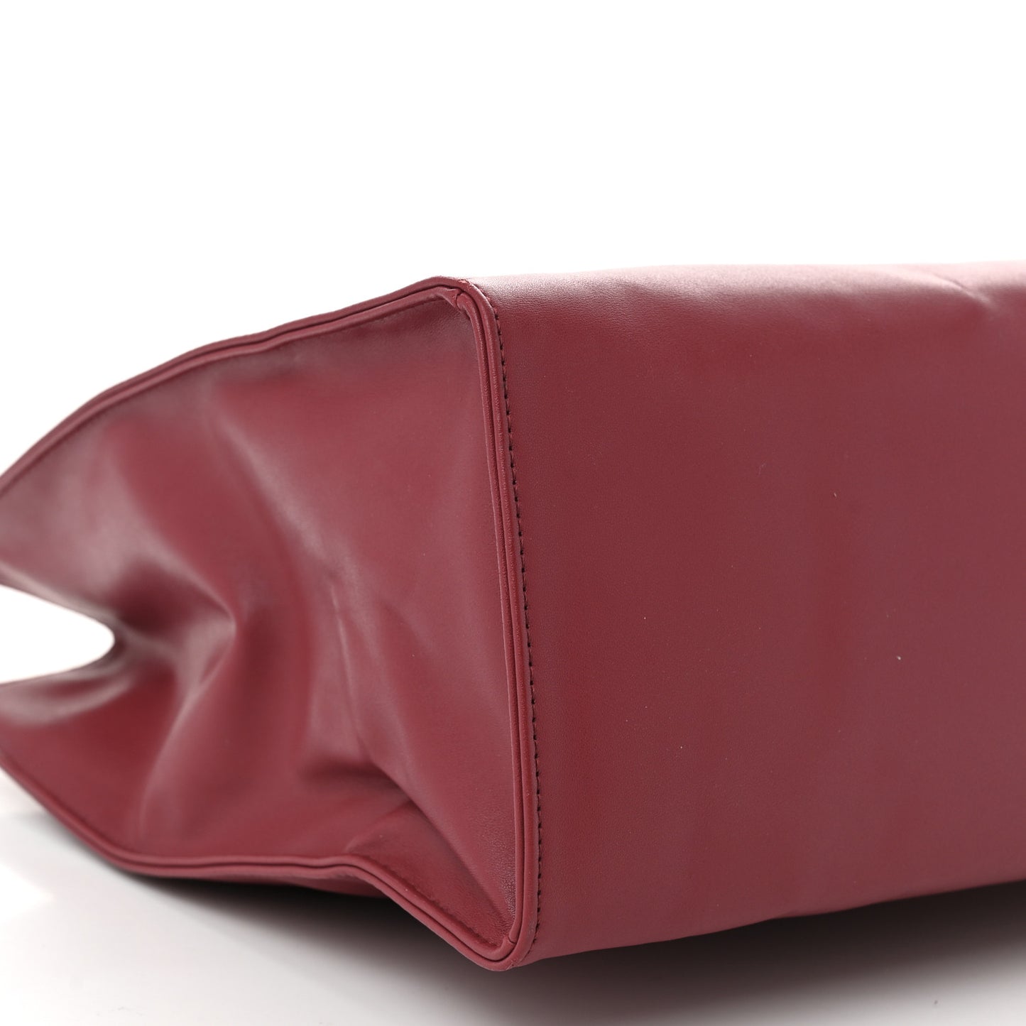 Vegan Leather Medium Shopping Bag Oxblood