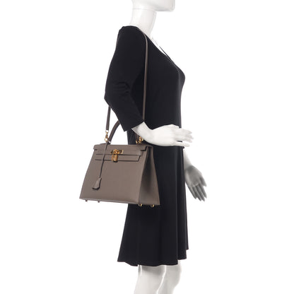 Hermes Epsom Kelly Sellier 28 Etain 3 of 37