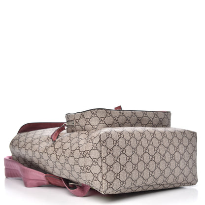 Gucci GG Supreme Monogram Blooms Medium Single Buckle Backpack Beige Multicolor Dry Rose 4 of 9