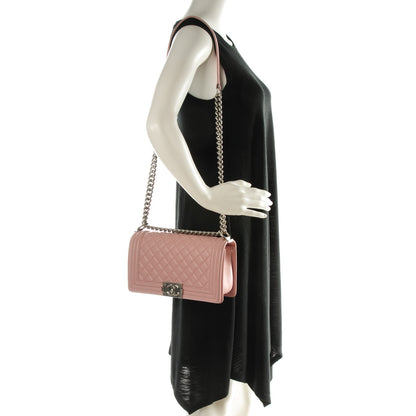 Chanel Calfskin Quilted Medium Boy Flap Light Pink 2 of 9