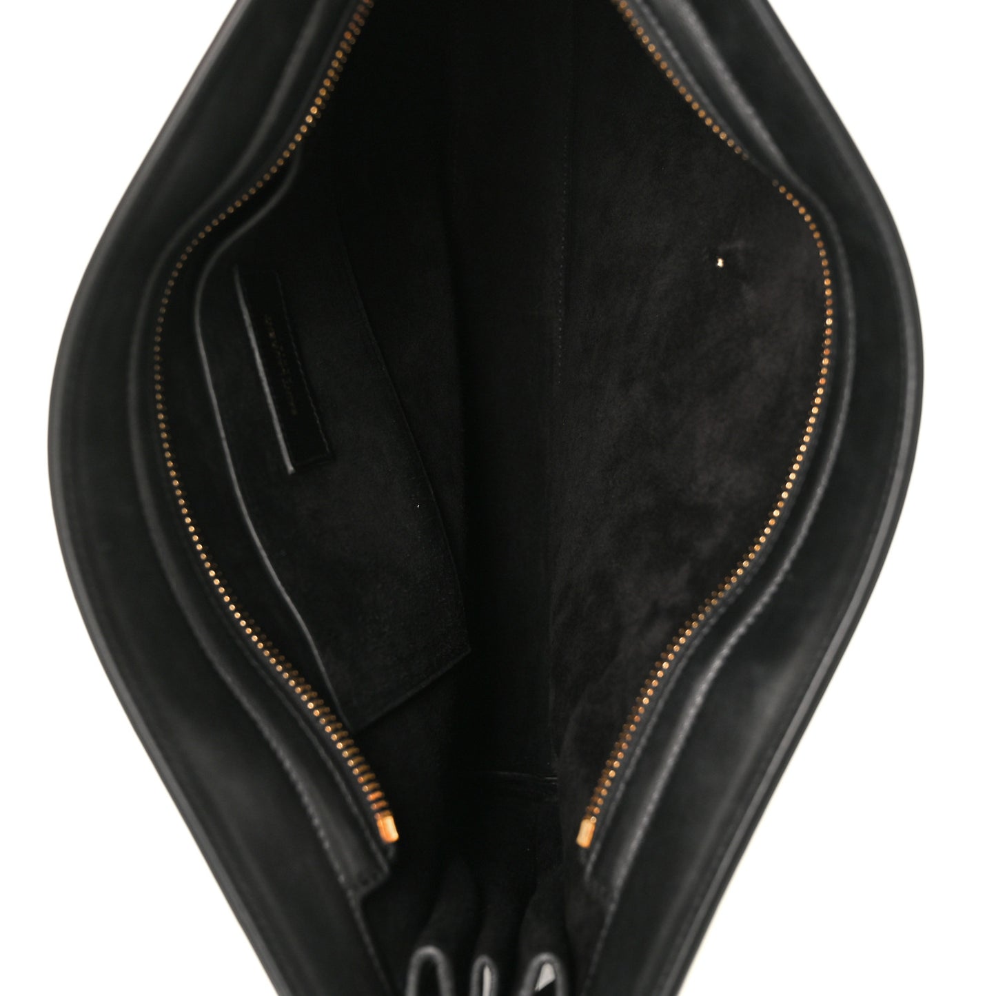 Calfskin Sac De Jour Clutch Black