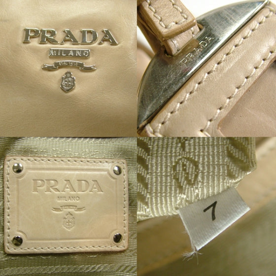 Prada Leather New Look Tote Beige 9 of 11