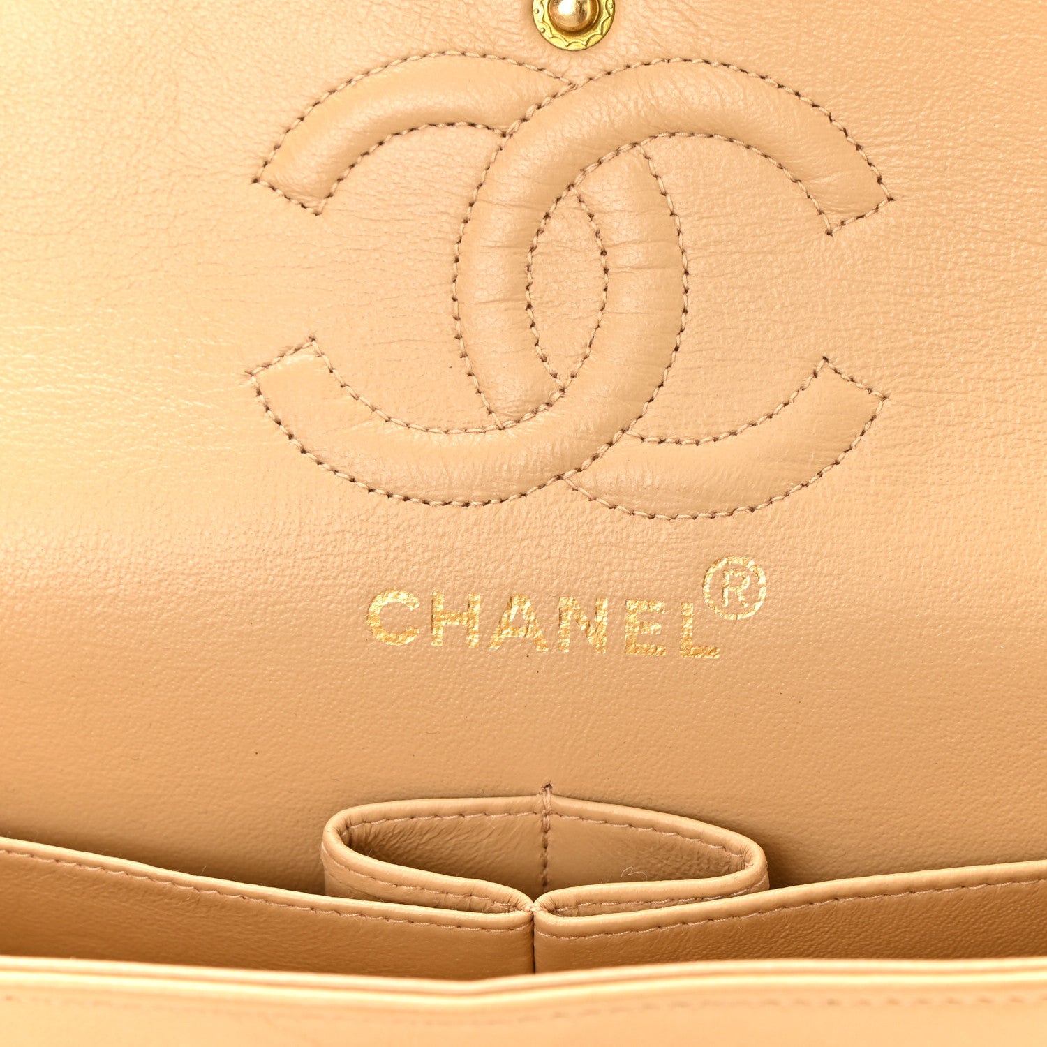 Chanel Lambskin Quilted Small Double Flap Beige 6 of 12