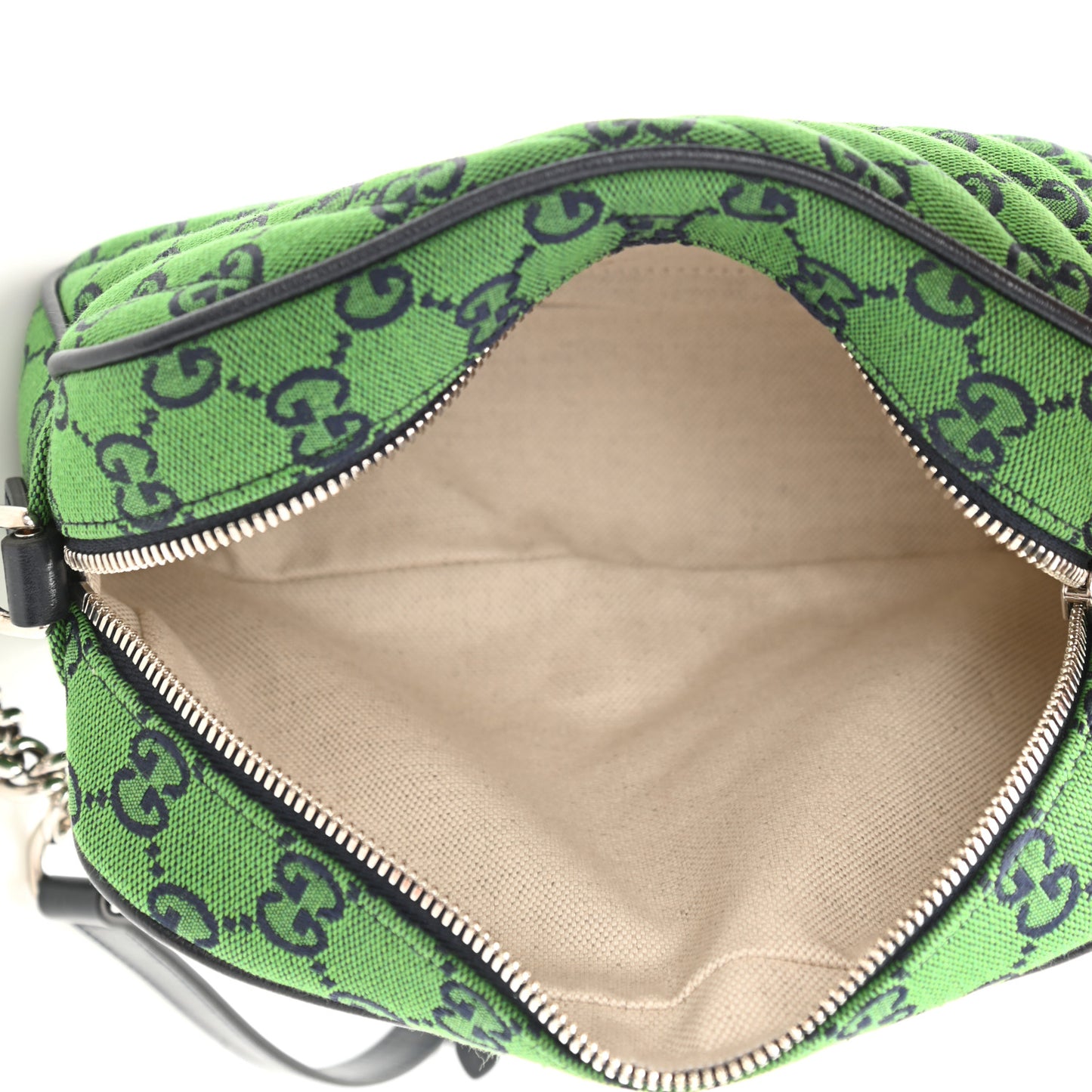 Monogram Multicolor Matelasse Diagonal Small GG Marmont Chain Shoulder Bag Green Blue