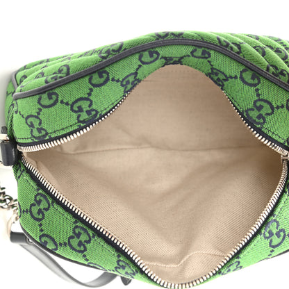 Gucci Monogram Multicolor Matelasse Diagonal Small GG Marmont Chain Shoulder Bag Green Blue 5 of 8