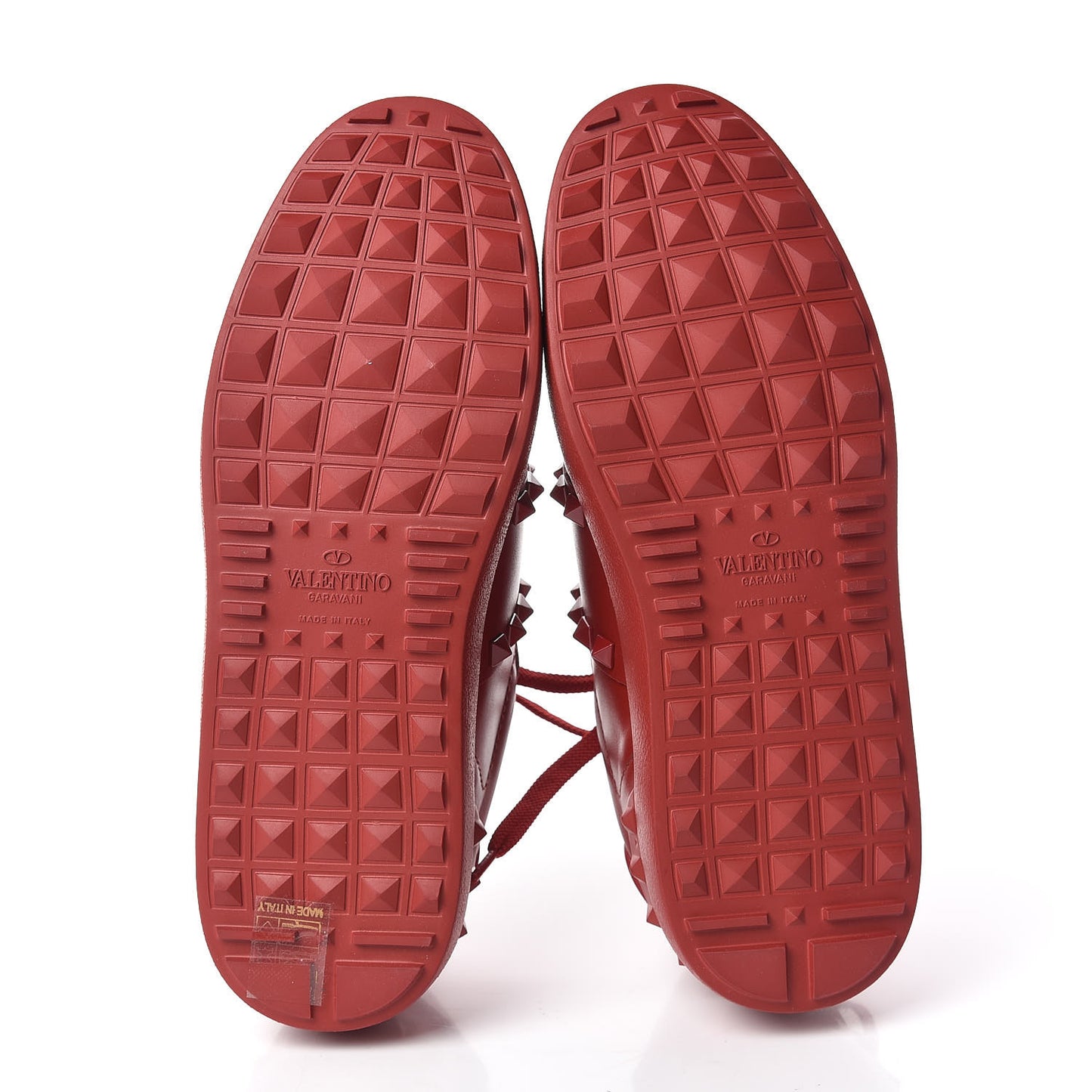 Calfskin Rockstud Untitled Open Sneakers 36 Rosso Valentino