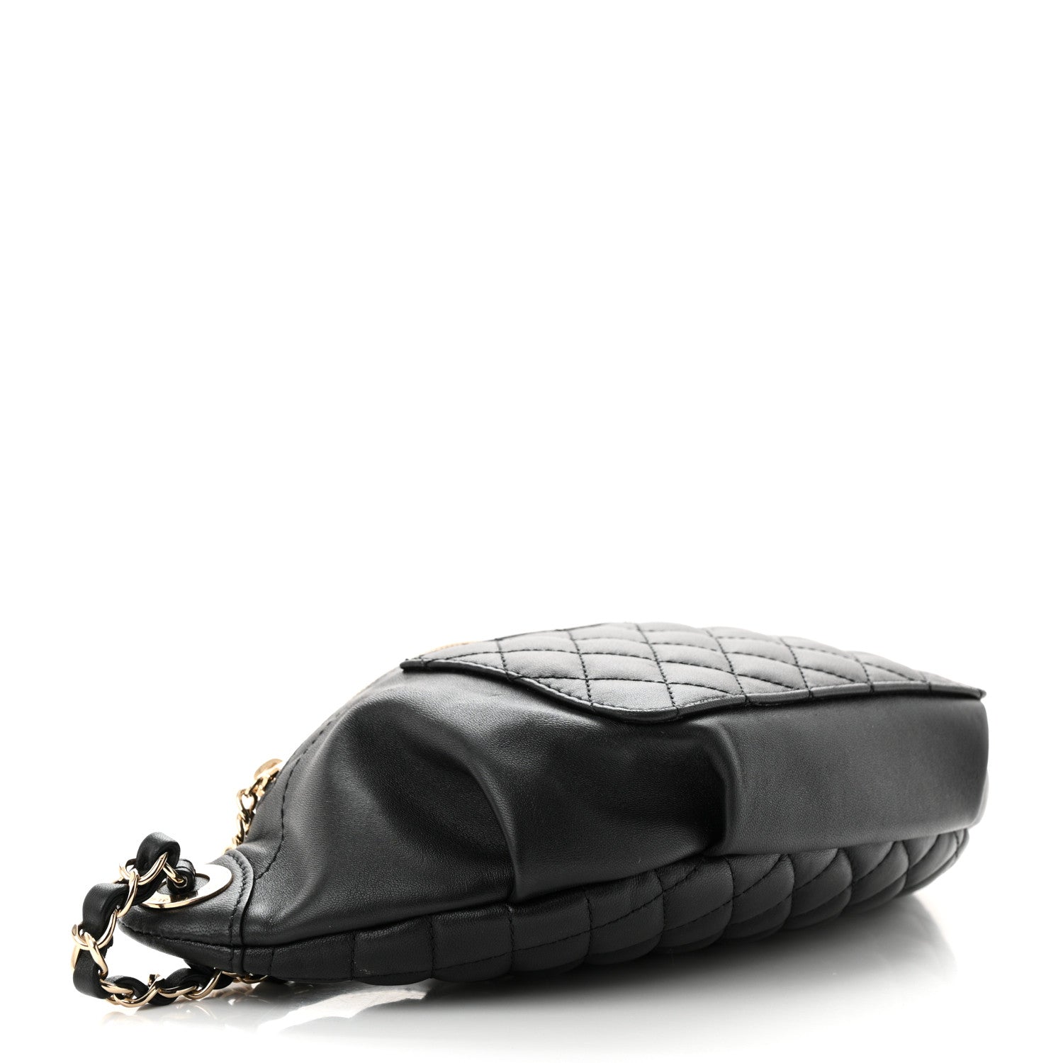 Chanel Lambskin Quilted Waist Bag Fanny Pack Black Black 4 of 10