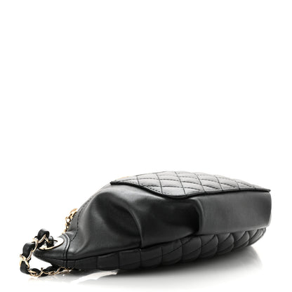 Chanel Lambskin Quilted Waist Bag Fanny Pack Black Black 4 of 10