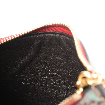 Gucci GG Supreme Monogram Tian Key Case Beige Multicolor Red 6 of 8