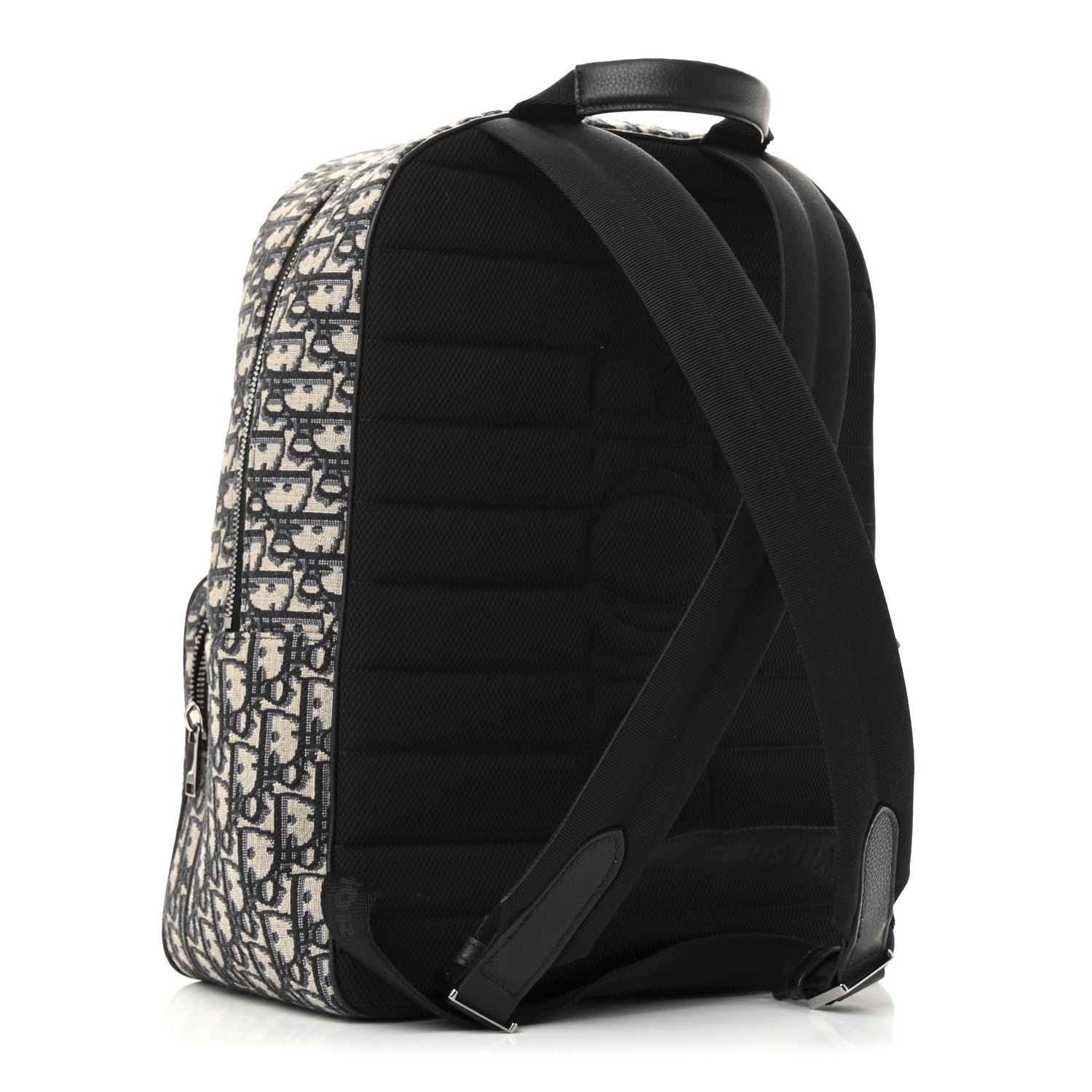 Christian Dior Oblique Calfskin Rider Backpack Beige Black 3 of 13