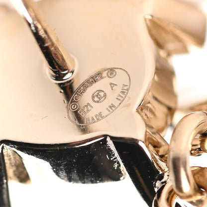 Chanel Crystal Pearl CC Drop Earrings Gold 4 of 5